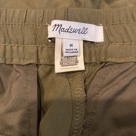 Madewell Dolphin Hem Track Trousers, Olive - Picture 5 of 6
